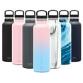 thumbnail image 1 of Simple Modern 20oz Ascent Water Bottle - Hydro Vacuum Insulated Tumbler Flask w/ Handle Lid - Double Wall Stainless Steel Reusable - Leakproof Ombre: Sweet Taffy, 1 of 7