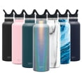 thumbnail image 1 of Simple Modern 20oz Ascent Water Bottle With Straw Lid - Stainless Steel Hydro Tumbler Flask - Double Wall Vacuum Insulated Small Reusable Metal Leakproof Shimmer: Blue Moonstone, 1 of 7