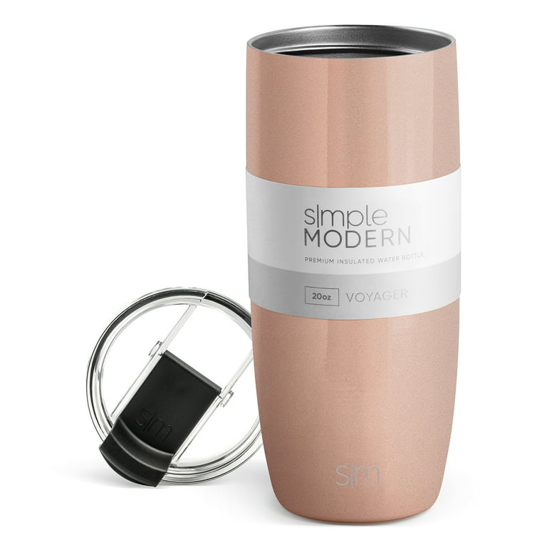 Simple Modern Insulated Tumbler with Lid and Straw | Cup Stainless Steel Water Bottle Travel Mug | Her Him | Classic | 20oz | Blush