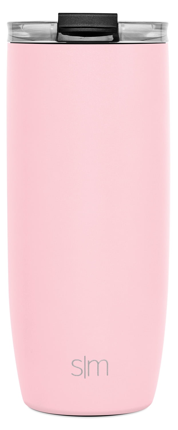 Blush Pink Stainless Steel Travel Tumbler with Clear Lid
