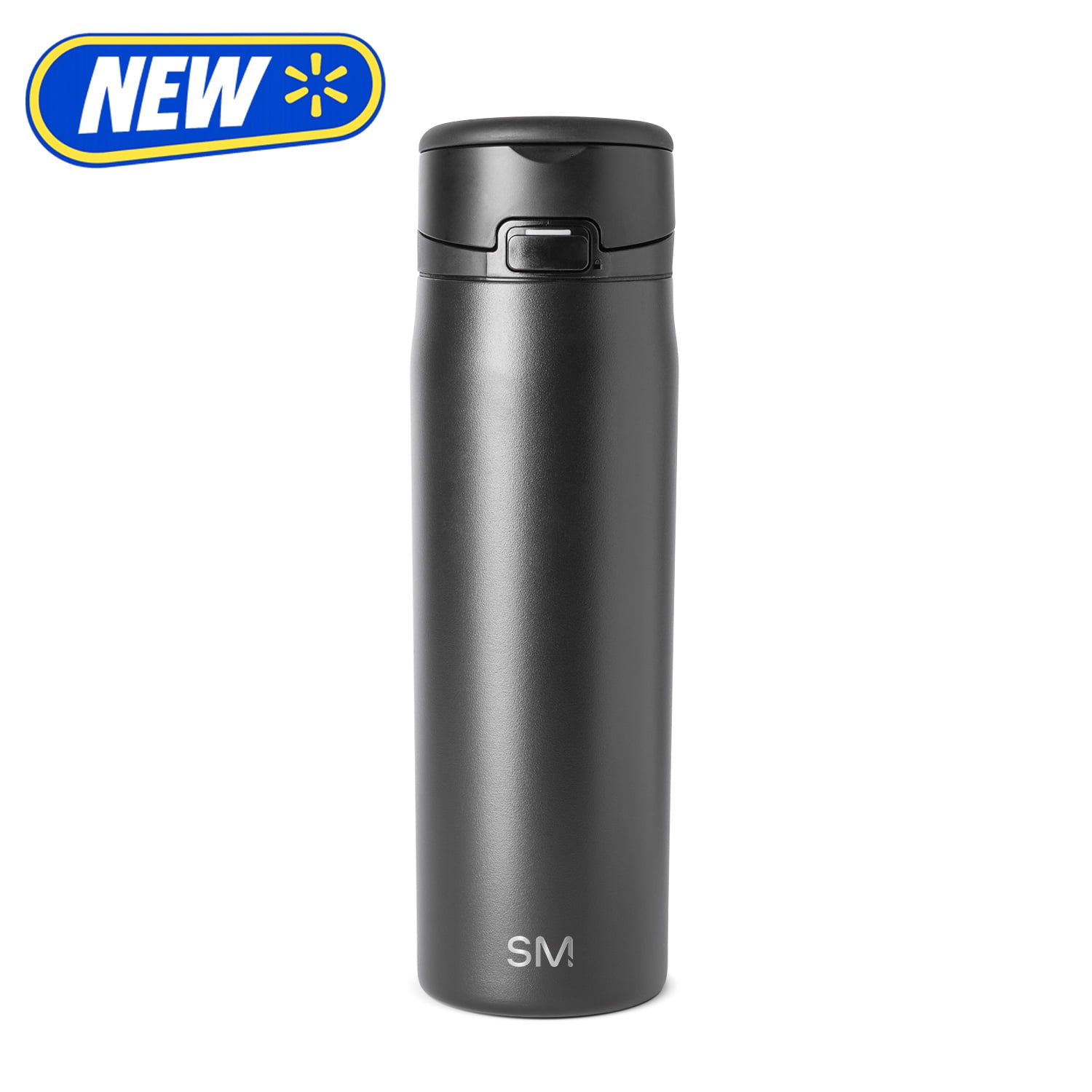 Simple Modern 22 oz Insulated Mesa Loop Water Bottle with Covered Straw - Midnight Black