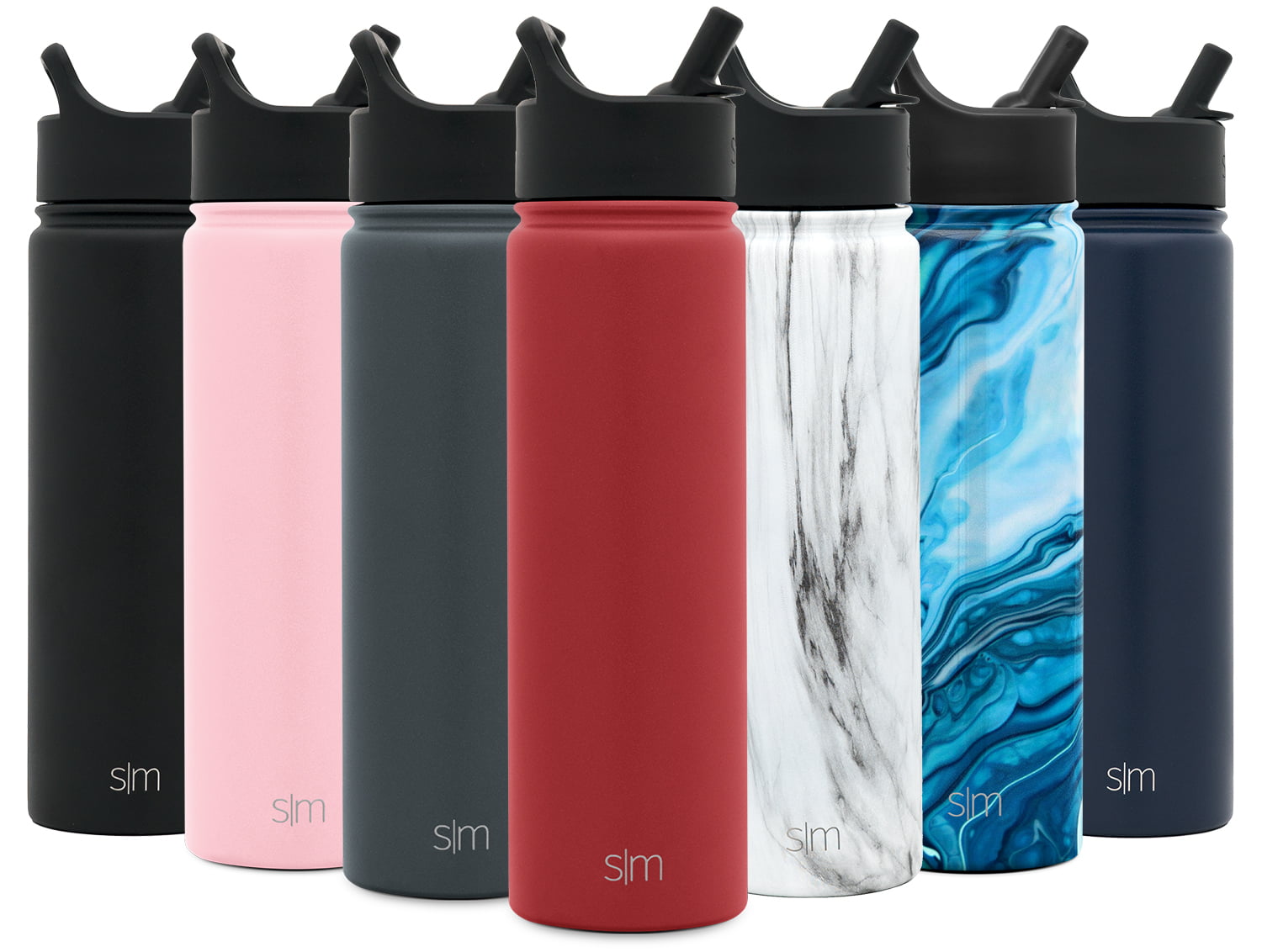 Simple Modern 22 oz Summit Water Bottle with Straw Lid - Gifts for Hydro  Vacuum Insulated Tumbler Flask Double Wall Liter - 18/8 Stainless Steel  -Cherry 