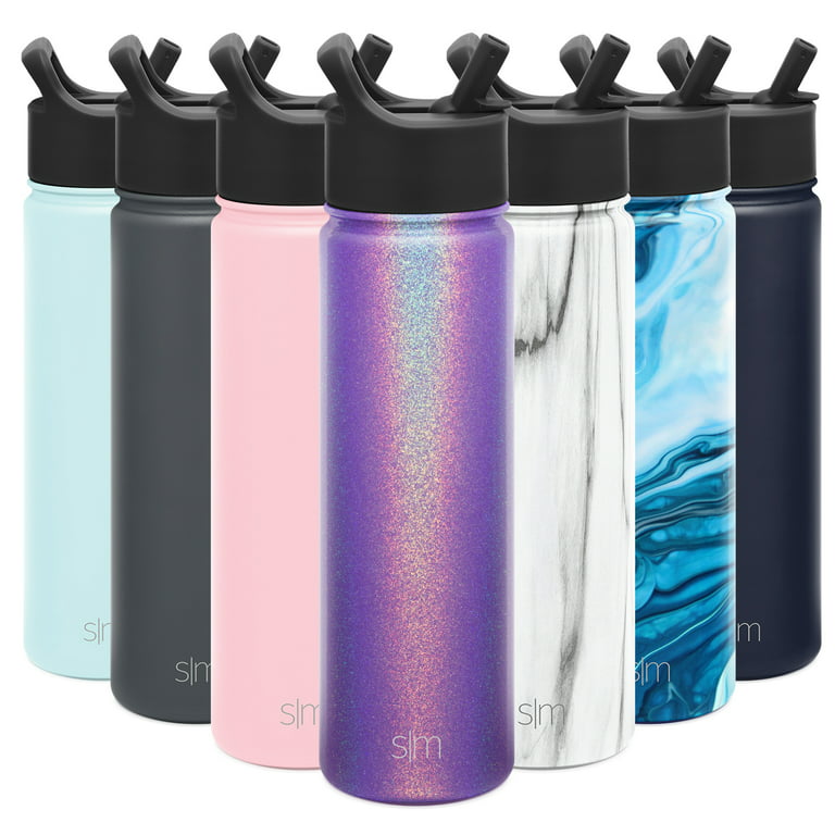 Black and Purple Glitter Ombre Tumbler or Water Bottle