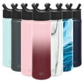 thumbnail image 1 of Simple Modern 22oz Summit Water Bottles with Straw Lid - Vacuum Insulated Tumbler Double Wall Travel Mug 18/8 Stainless Steel Flask - Ombre: Wildberry, 1 of 7