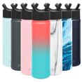 thumbnail image 1 of Simple Modern 22oz Summit Water Bottles with Straw Lid - Vacuum Insulated Tumbler Double Wall Travel Mug 18/8 Stainless Steel Flask - Ombre: Havana, 1 of 7