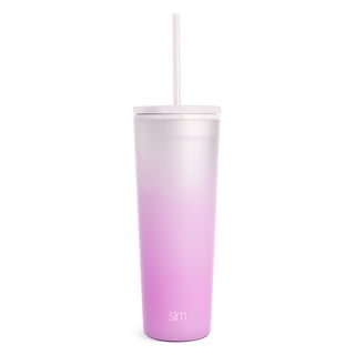 Simple Modern Plastic Matte Studded Tumbler with Lid and Straw | Cups Double Wall Smoothie Cup |Classic | 24oz | Sea Glass Sage