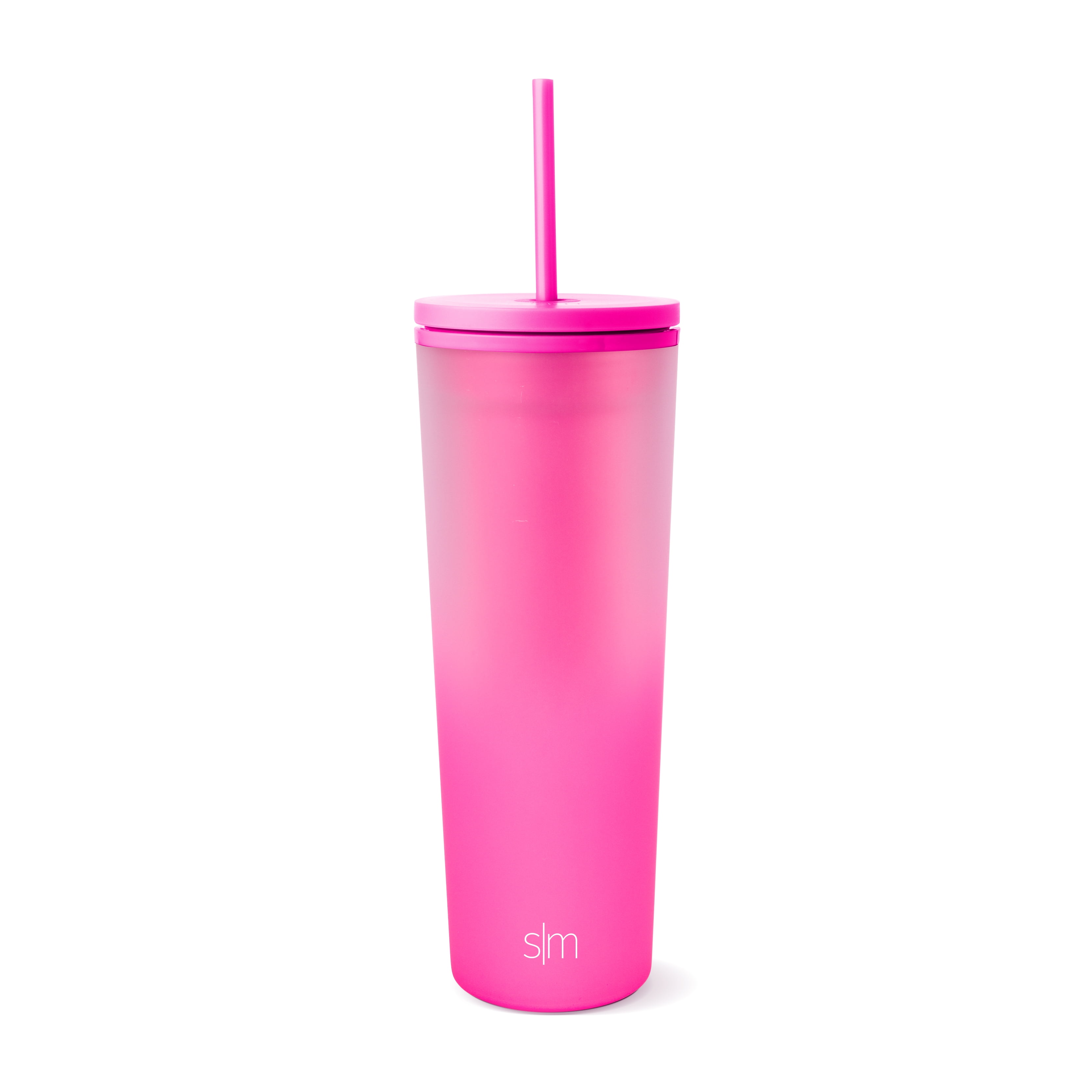 Simple Modern 24 fl oz Double Wall Plastic Classic Tumbler with Lid and Straw|Raspberry Vibes