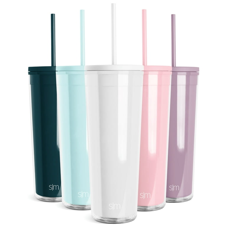 Simple Modern 24 fl oz Double Wall Plastic Classic Tumbler with Lid and  Straw