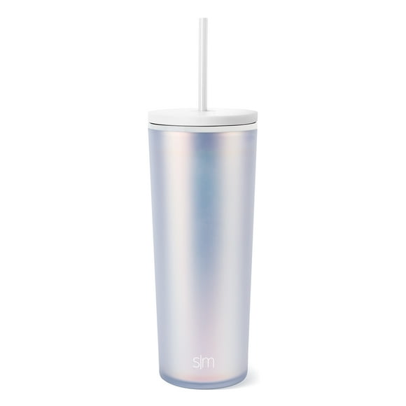 Simple Modern 24 fl oz Double Wall Plastic Classic Tumbler with Straw|Opalescent