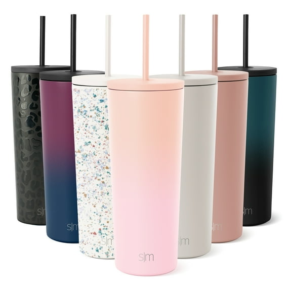 Simple Modern 24 fl oz Stainless Steel Classic Tumbler with Lid and Straw|Sweet Peach