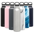 thumbnail image 1 of Simple Modern 24oz Ascent Water Bottle - Hydro Vacuum Insulated Tumbler Flask w/ Handle Lid - Double Wall Stainless Steel Reusable - Leakproof -Simple Stainless, 1 of 7