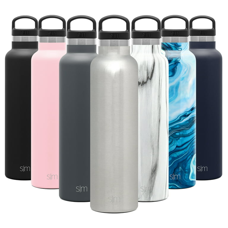 Simple Modern Water Bottle with Straw Lid Vacuum Insulated Stainless Steel  Metal Thermos Bottles, Reusable Leak Proof BPA-Free Flask for Gym Sports, Summit Collection