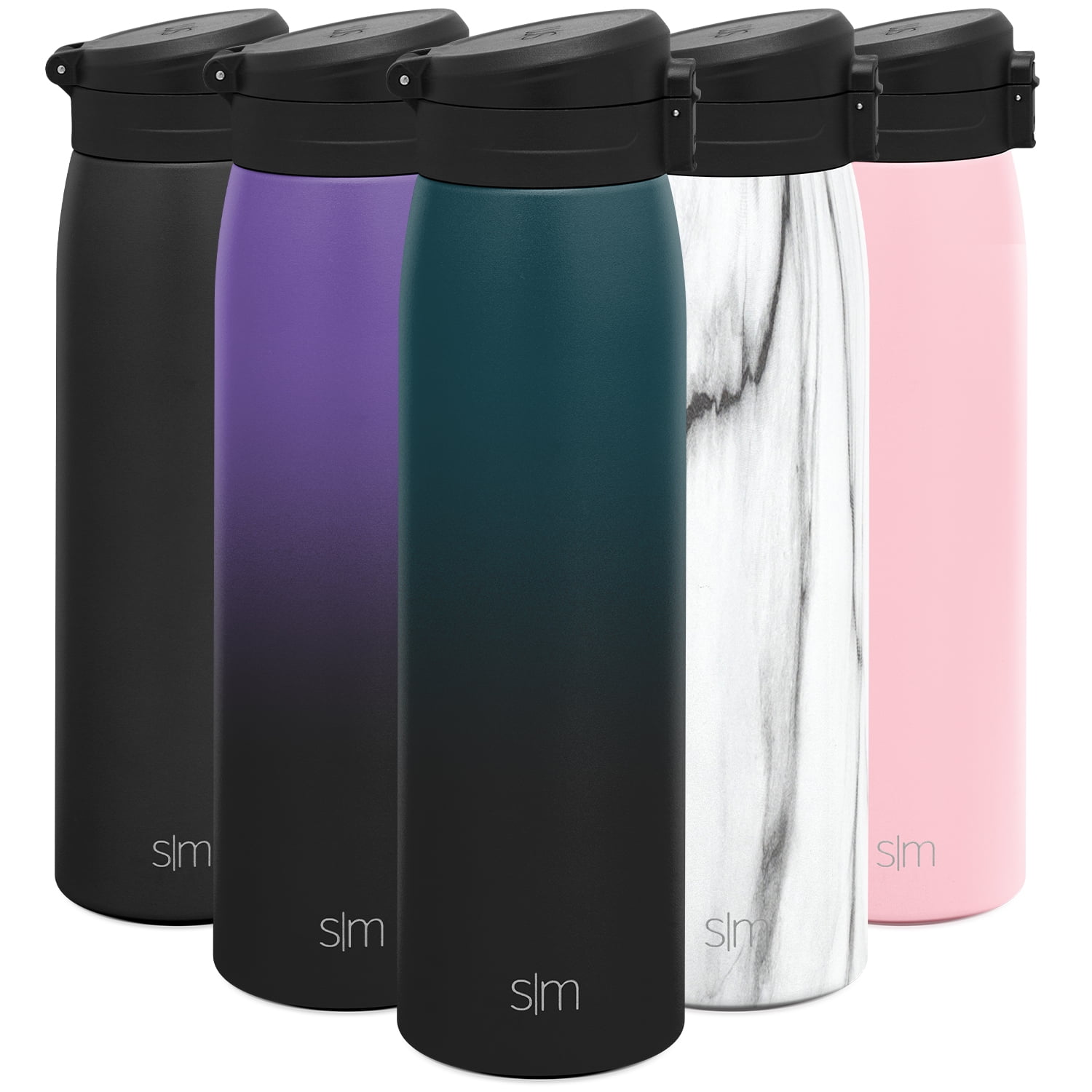 Simple Modern 24 oz Classic Tumbler with Straw & Flip Lid - 18/8 Stainless  Steel Water Bottle Ombre: Moonlight 