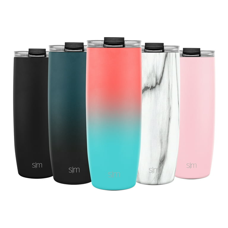 Simple Modern 24oz Voyager Travel Mug Tumbler with Clear Flip Lid & Straw -  Coffee Cup Vacuum Insulated Flask 18/8 Stainless Steel Hydro Water Bottle  Ombre: Havana 
