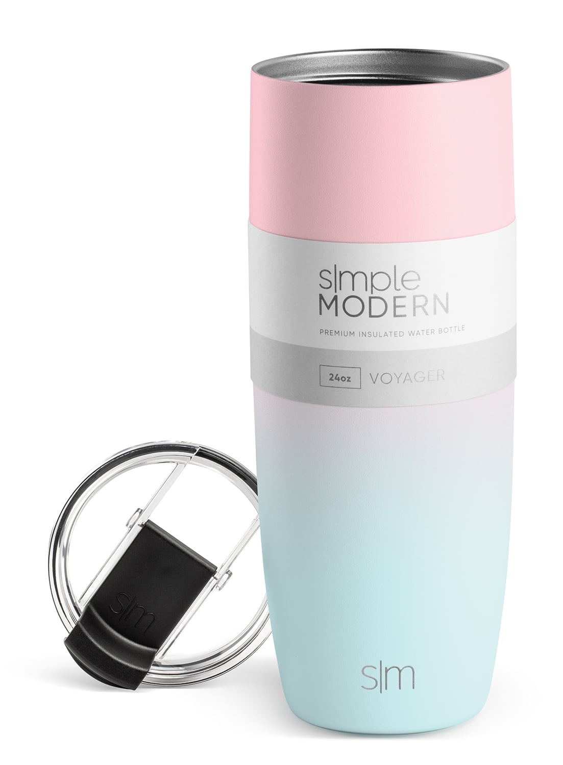 Simple Modern 20 Fluid Ounces Voyager Insulated Stainless Steel Tumbler  with Straw - Sorbet 