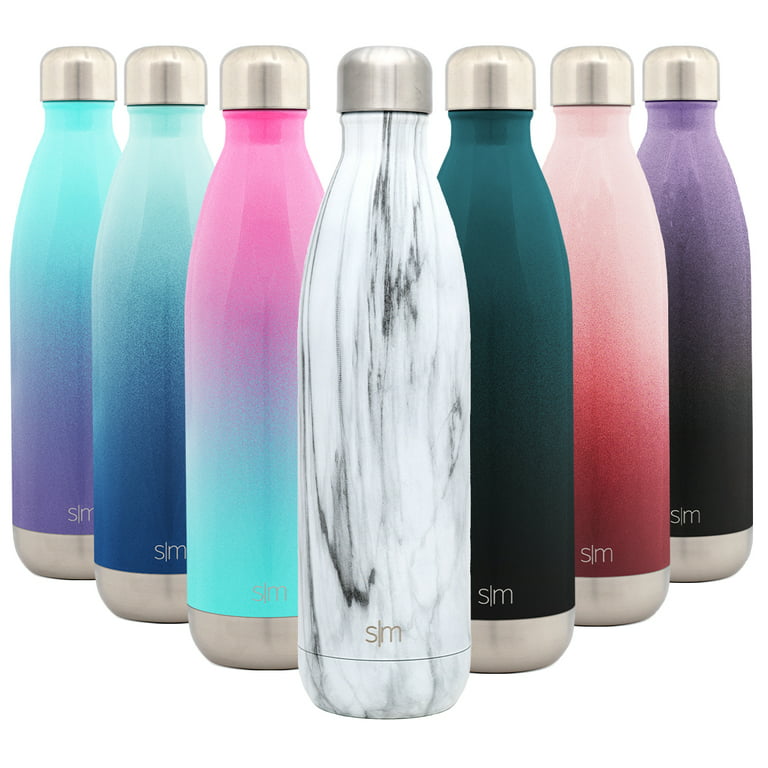 Simple Modern 9 Ounce Wave Water Bottle - Vacuum Insulated Stainless Steel  Flask - Double Wall - Leakproof Kids -Prism 