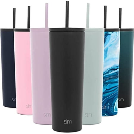 Simple Modern 28 fl oz Stainless Steel Classic Tumbler with Lid and Straw|Midnight Black