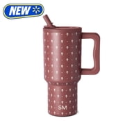 Simple Modern 30 fl oz Insulated Stainless Steel Trek Tumbler with Folding Straw Lid|Mauve Meadow