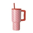 thumbnail image 1 of Simple Modern 30 fl oz Insulated Stainless Steel Trek Tumbler with Straw Lid | Candy Stripes, 1 of 8