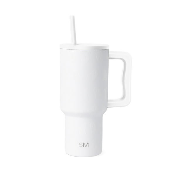 Simple Modern 30 fl oz Insulated Stainless Steel Trek Tumbler with Straw Lid | Cute Ghosts