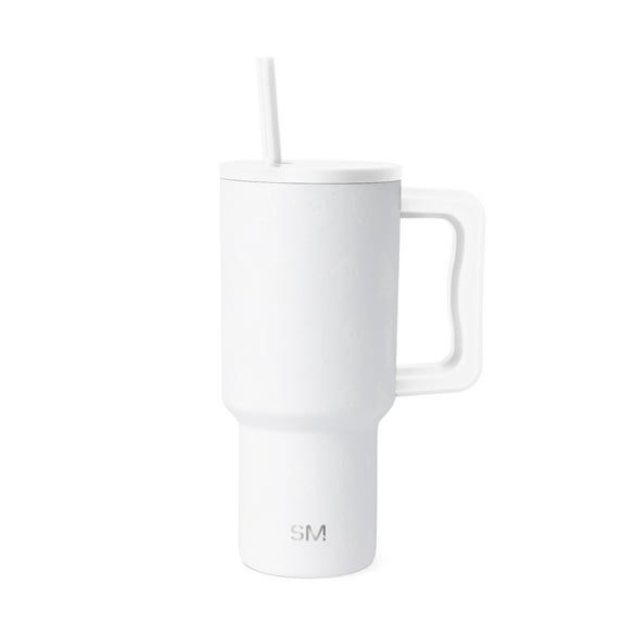 Simple Modern 30 fl oz Insulated Stainless Steel Trek Tumbler with Straw Lid | Cute Ghosts