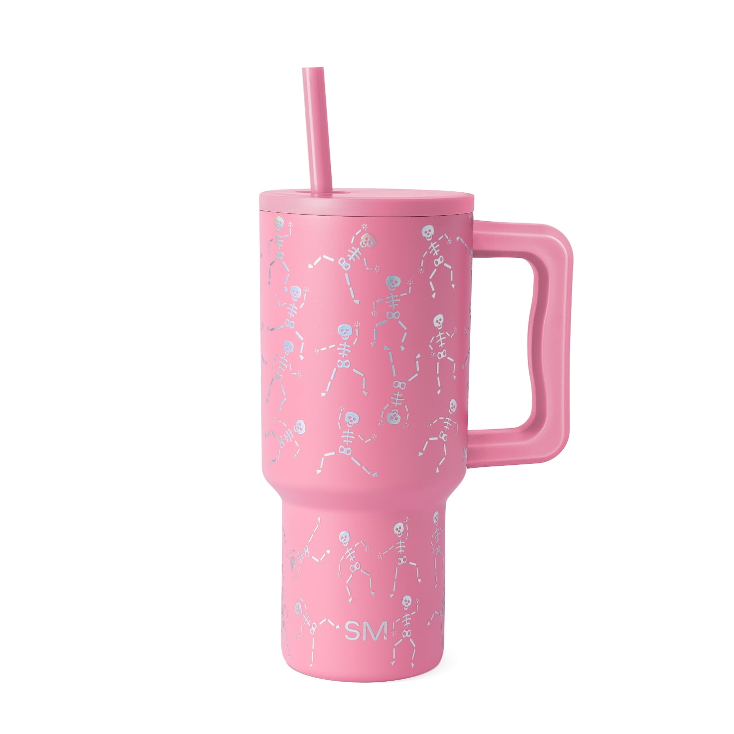 Simple Modern 30 fl oz Insulated Stainless Steel Trek Tumbler with Straw Lid | Dancing Disco Skeleton