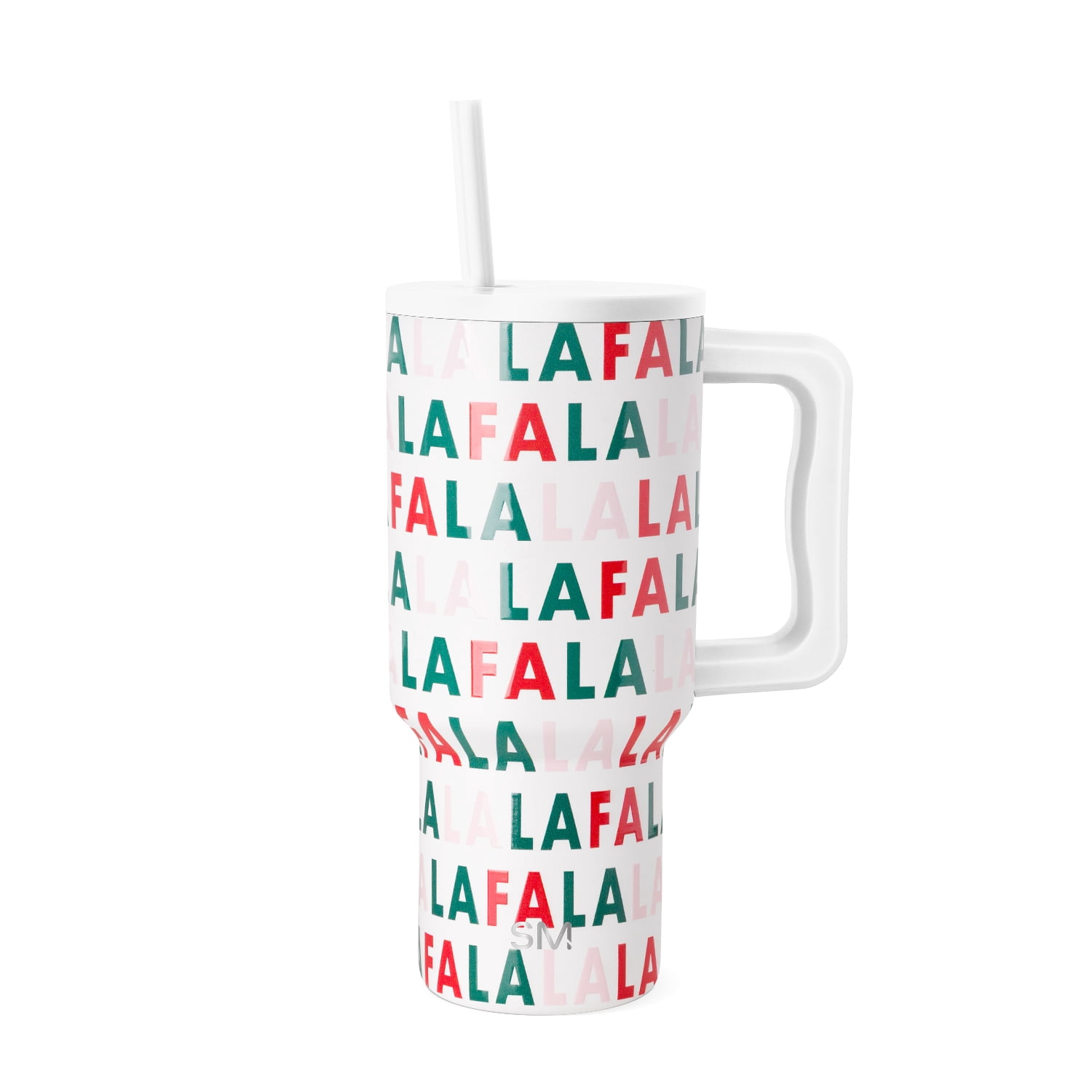 Simple Modern 30 fl oz Insulated Stainless Steel Trek Tumbler with Straw Lid | Fa La La
