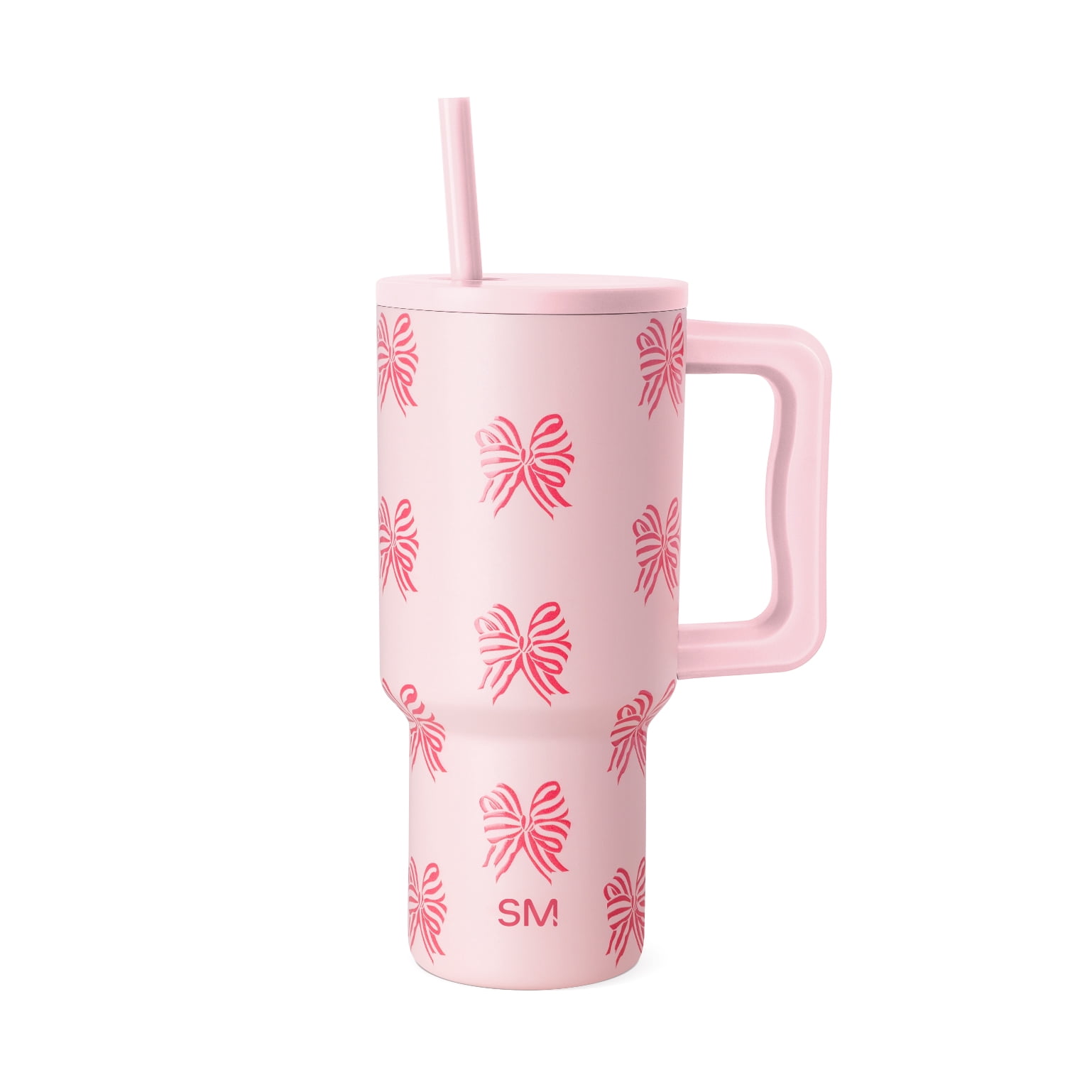 Simple Modern 30 fl oz Insulated Stainless Steel Trek Tumbler with Straw Lid | Holiday Ribbons