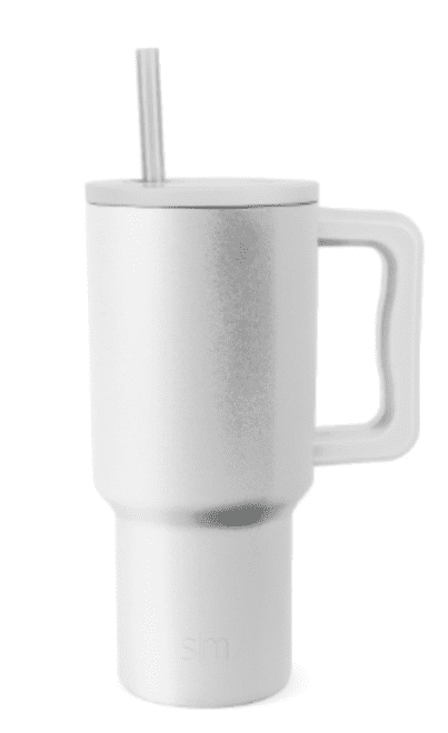 Simple Modern 30 fl oz Insulated Stainless Steel Trek Tumbler with Straw Lid Holiday Ribbons