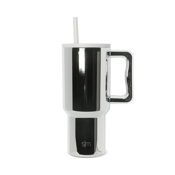 Simple Modern 30 fl oz Insulated Stainless Steel Trek Tumbler with Straw Lid | Silver
