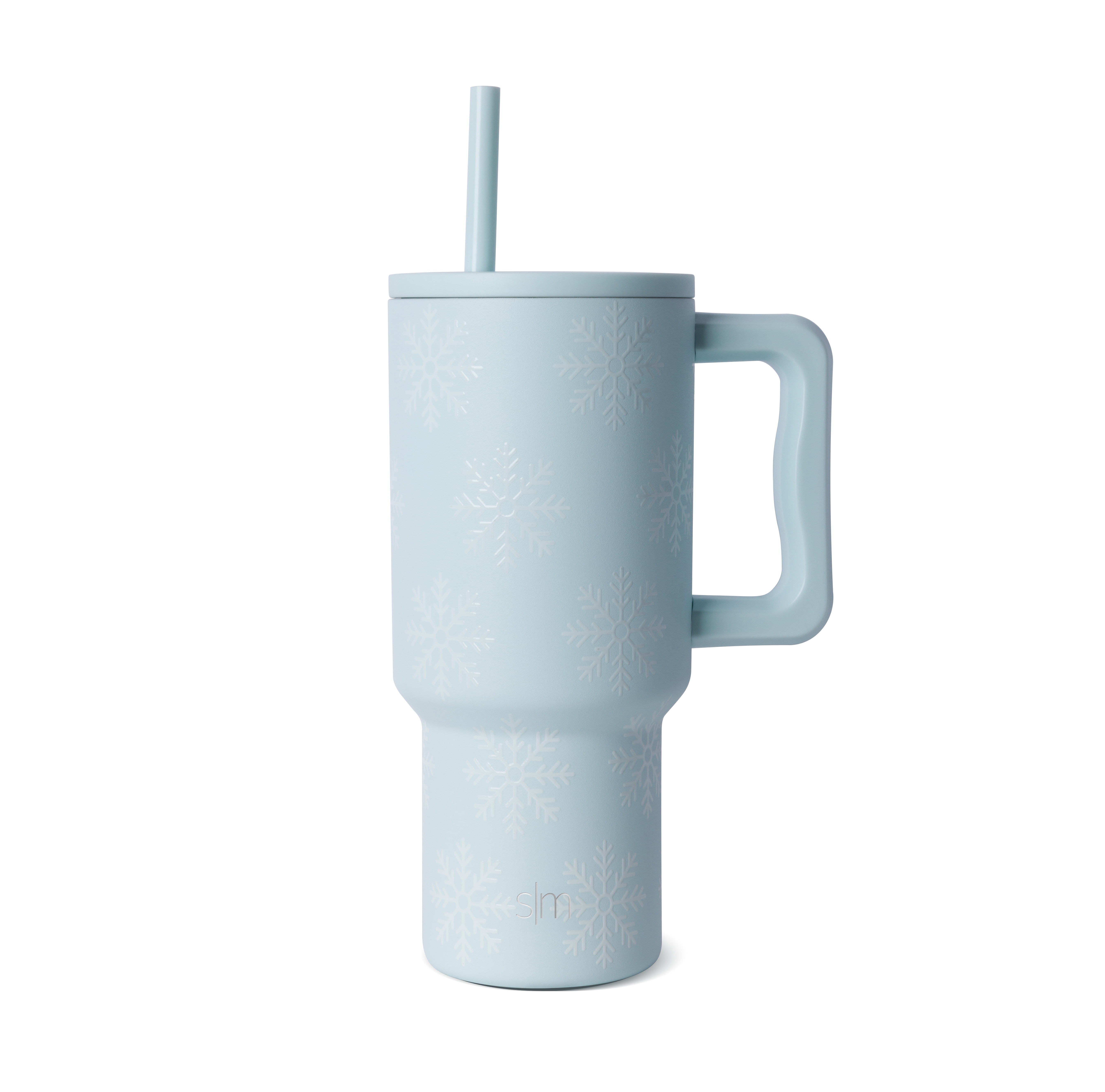 Simple Modern 30 fl oz Insulated Stainless Steel Trek Tumbler with Straw Lid | Snowflake