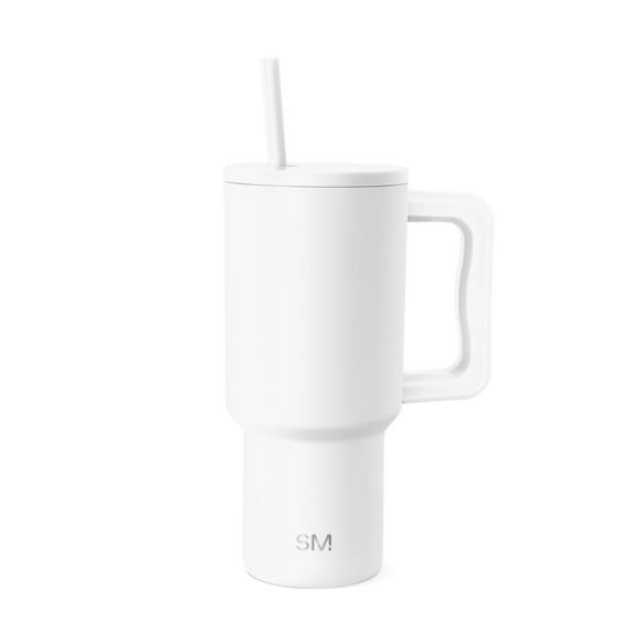 Simple Modern 30 fl oz Insulated Stainless Steel Trek Tumbler with Straw Lid | Winter White