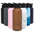 thumbnail image 1 of Simple Modern 32 Ounce Summit Water Bottle - Stainless Steel Tumbler Metal Flask +2 Lids - Wide Mouth Double Wall Vacuum Insulated Leakproof Pattern: Wood Grain, 1 of 8