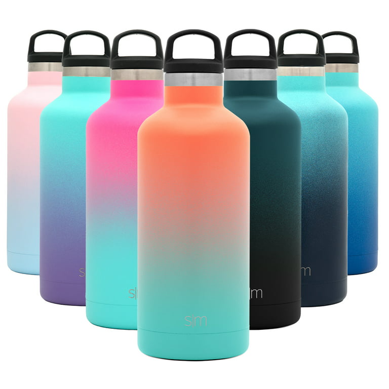 Simple Modern 32 Oz. Ascent Water Bottle - Hydro Vacuum Insulated Tumbler  Flask with Handle Lid - Double Wall Stainless Steel Reusable - Leakproof  Ombre: Havana 