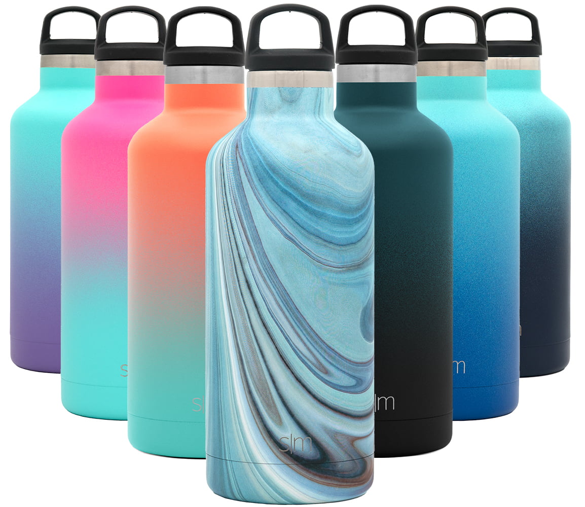 Simple Modern 32 Oz. Ascent Water Bottle - Hydro Vacuum Insulated Tumbler  Flask with Handle Lid - Double Wall Stainless Steel Reusable - Leakproof  Ombre: Havana 