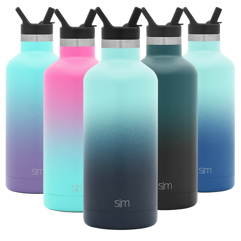 Simple Modern 32oz Ascent Water Bottle With Straw Lid - Stainless Steel  Hydro Tumbler Flask - Double Wall Vacuum Insulated Small Reusable Metal  Leakproof Ombre: Sorbet 