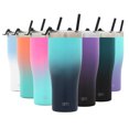 thumbnail image 1 of Simple Modern 32oz Slim Cruiser Tumbler with Straw & Closing Lid Travel Mug - Gift Double Wall Vacuum Insulated - 18/8 Stainless Steel Water Bottle Ombre: Bermuda Deep, 1 of 2