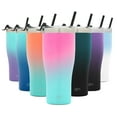 thumbnail image 1 of Simple Modern 32oz Slim Cruiser Tumbler with Straw & Closing Lid Travel Mug - Gift Double Wall Vacuum Insulated - 18/8 Stainless Steel Water Bottle Ombre: Sorbet, 1 of 7