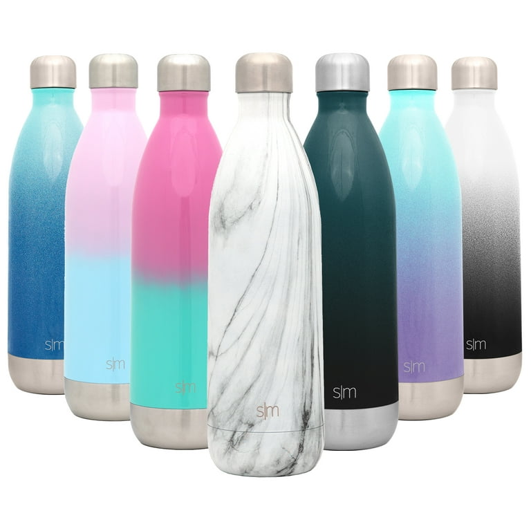Simple Modern 34 Ounce Wave Water Bottle - Stainless Steel Liter Double  Wall Vacuum Insulated Leakproof Pattern: Carrara Marble 