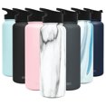 thumbnail image 1 of Simple Modern 40 Oz. Summit Water Bottle - Stainless Steel Tumbler Metal Flask with 2 Lids - Wide Mouth Double Wall Vacuum Insulated Leakproof Pattern: Carrara Marble, 1 of 7
