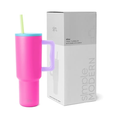 Simple Modern 40 fl oz Insulated Stainless Steel Trek Tumbler with Straw Lid | 80s Mix