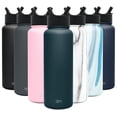 thumbnail image 1 of Simple Modern 40 oz Summit Water Bottle with Straw Lid - Gifts for Men & Women Hydro Vacuum Insulated Tumbler Flask Double Wall Liter - 18/8 Stainless Steel -Riptide, 1 of 7
