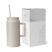 Simple Modern 50 fl oz Insulated Stainless Steel Trek Tumbler with Straw Lid | Almond Birch