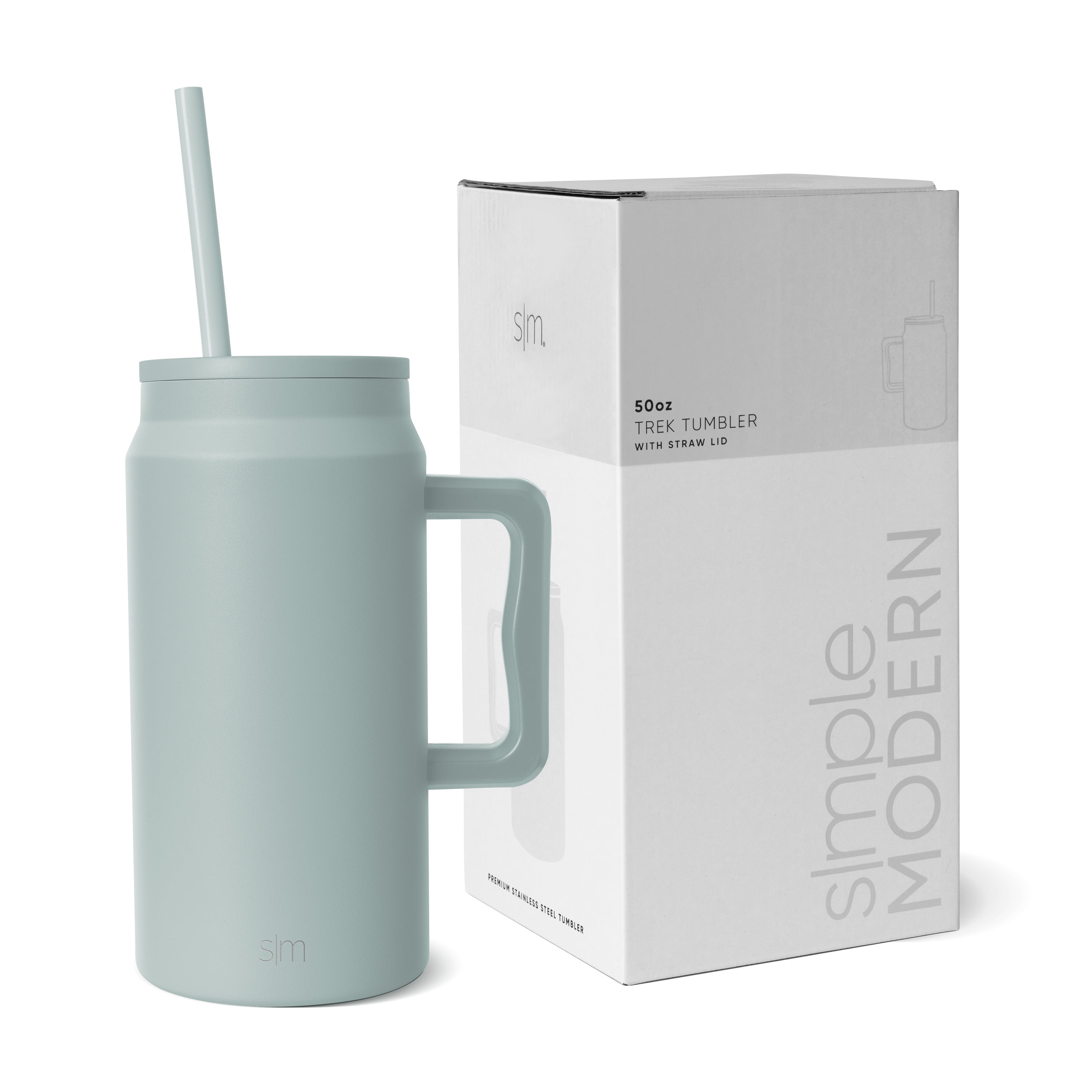 Sea Glass Sage 50oz Insulated Stainless Steel Travel Tumbler with Straw Lid