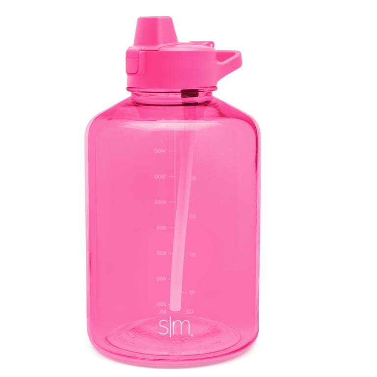 Simple Modern Summit 64oz Water Jug Bottle Hot Pink Tritan Silicon Straw  Lid New