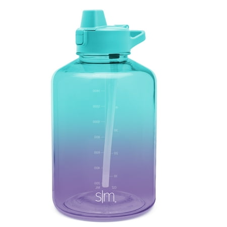 Simple Modern 64 Fluid Ounces Plastic Summit Water Bottle with Straw Lid -Tropical Seas