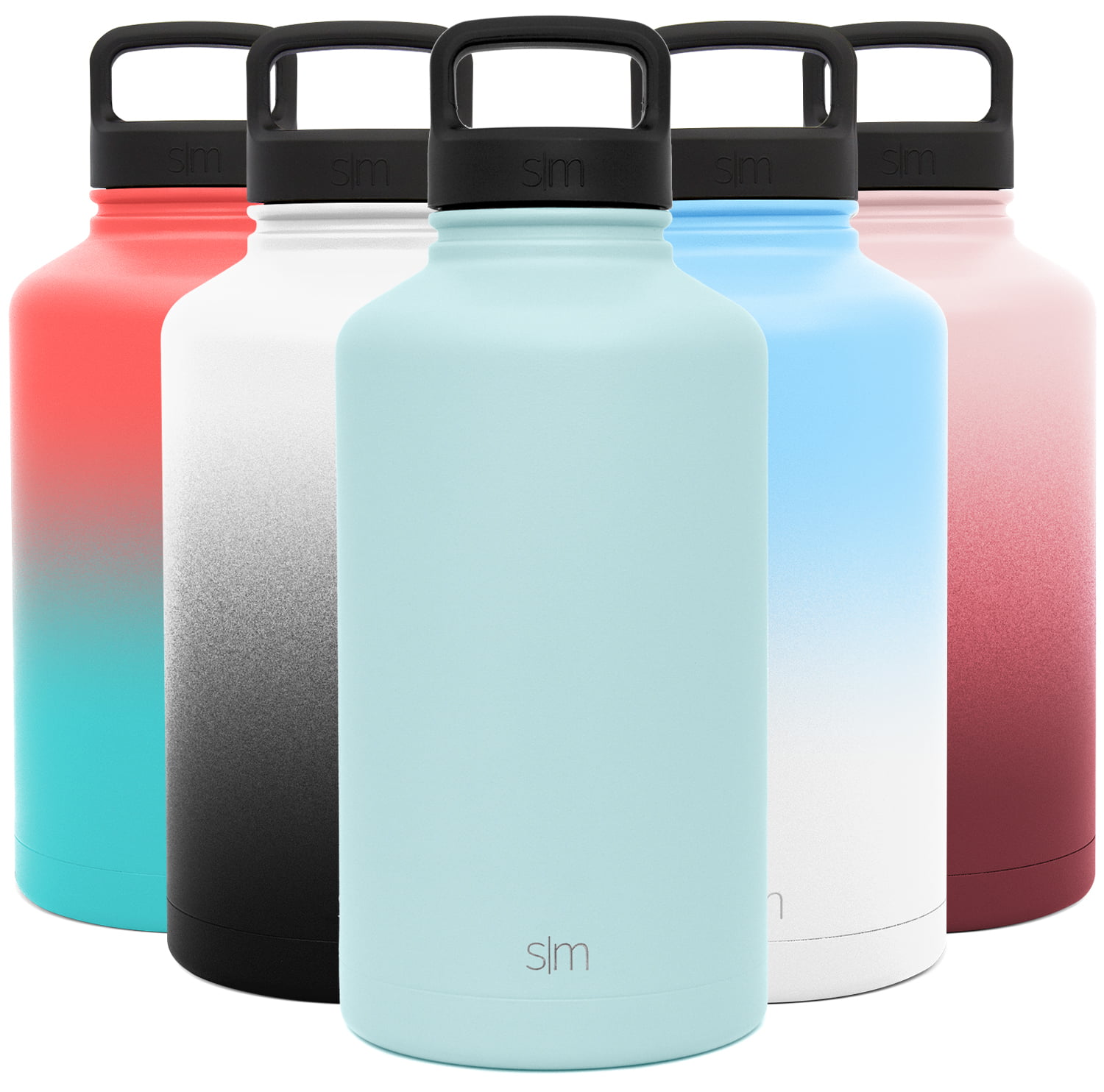 Simple Modern 64 oz Summit Water Bottle with Straw Lid - Hydro Vacuum  Insulated Flask Double Wall Half Gallon Chug Jug - 18/8 Stainless Steel  Ombre: Moonlight 