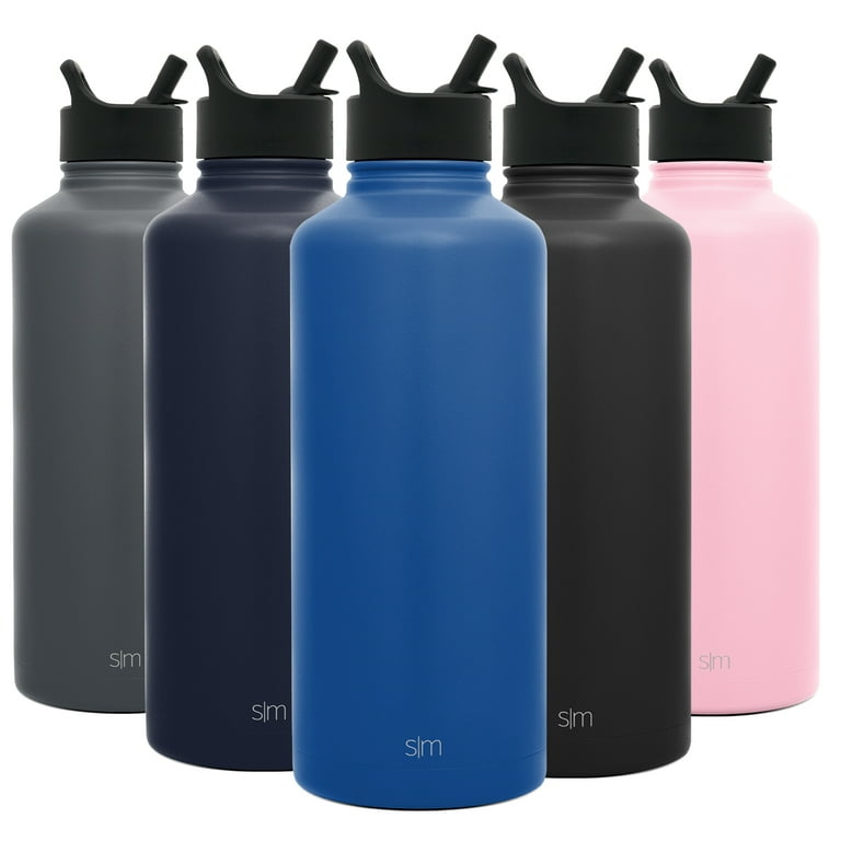  Simple Modern Water Bottle with Straw and Chug Lid Vacuum  Insulated Stainless Steel Metal Thermos Bottles, Reusable Leak Proof  BPA-Free Flask for Sports Gym, Summit Collection