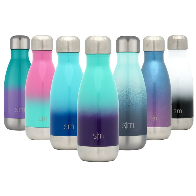 Simple Modern 9 Ounce Wave Water Bottle - Vacuum Insulated Stainless Steel  Flask - Double Wall - Leakproof Kids -Prism 
