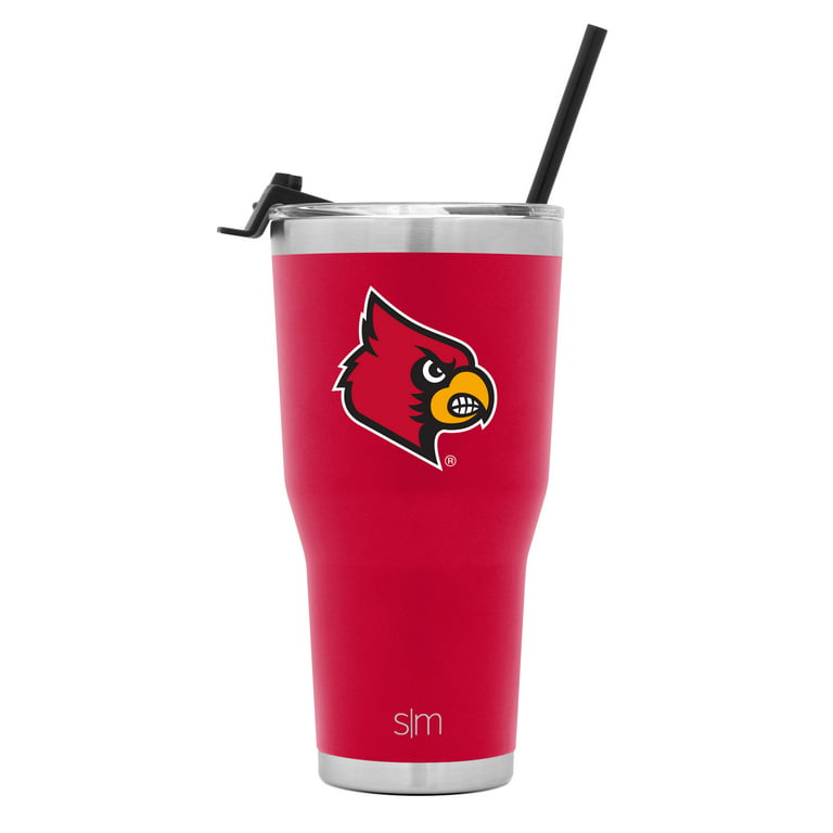 Simple Modern College 30oz Cruiser Tumbler with Straw & Closing Lid -  Louisville Cardinals - 18/8 Stainless Steel Vacuum Insulated NCAA  University Cup Mug 